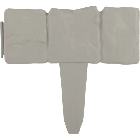Stone Look Hard Plastic Fence Landscaping Edging – 10 Pieces, Beige